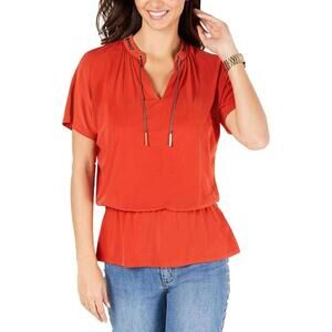 Michael Michael Kors Womens Chain Embellished Top Size S